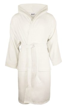 Sophie Muval velours badjas met capuchon, 380gr/m²