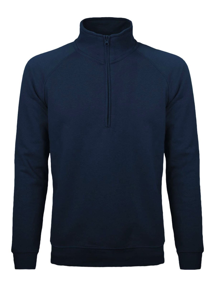 BS Sirio half zip sweater, 280 gr/m² · Navy